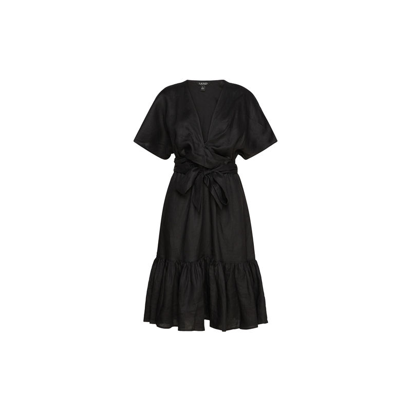 Ligiana Short Sleeve Day Dress - Black