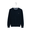 Cotton Pique Crew - Blue