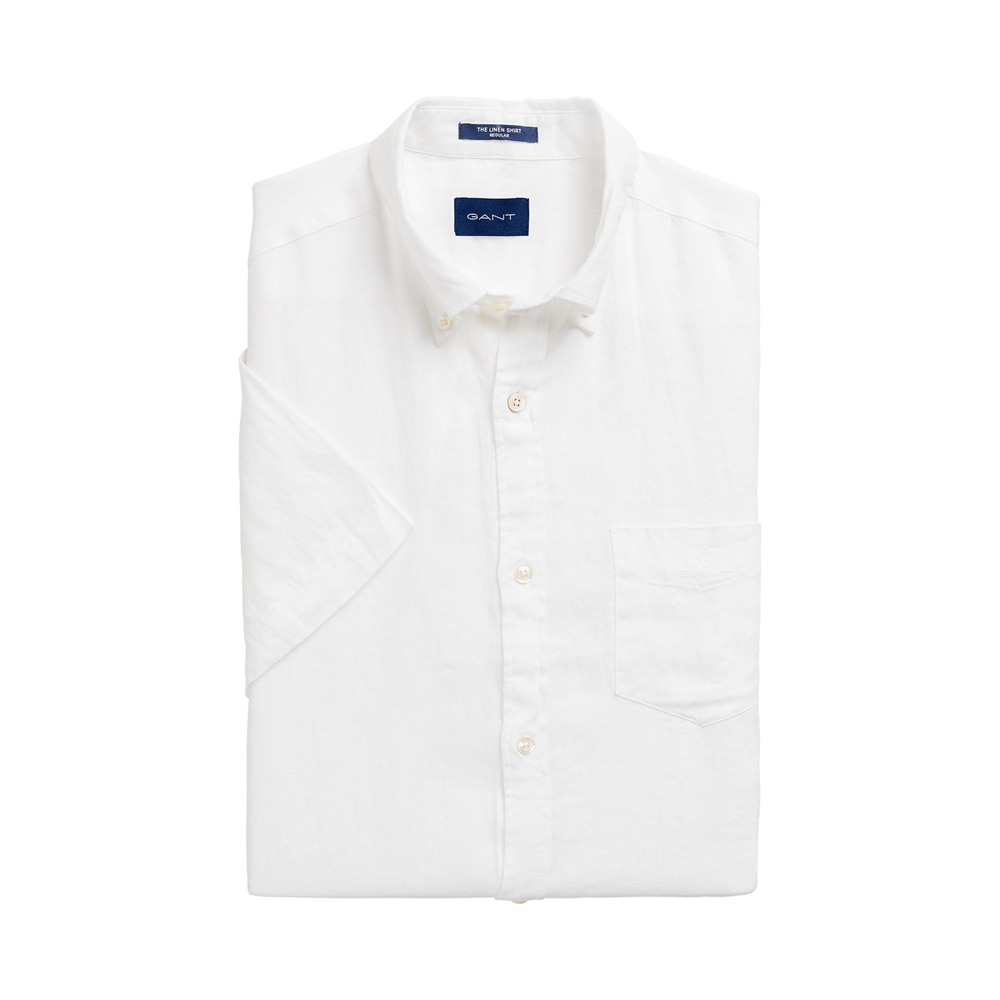 Reg Linen Shirt Ss Bd - White