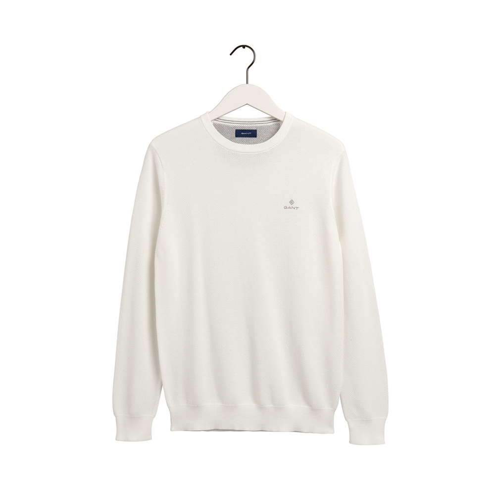 Cotton Pique Crew - Beige