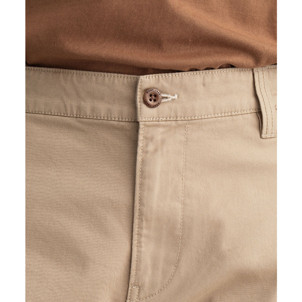 Relaxed Twill Cargo Shorts - Khaki