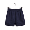 Linen Viscose Pull-On Shorts - Blue