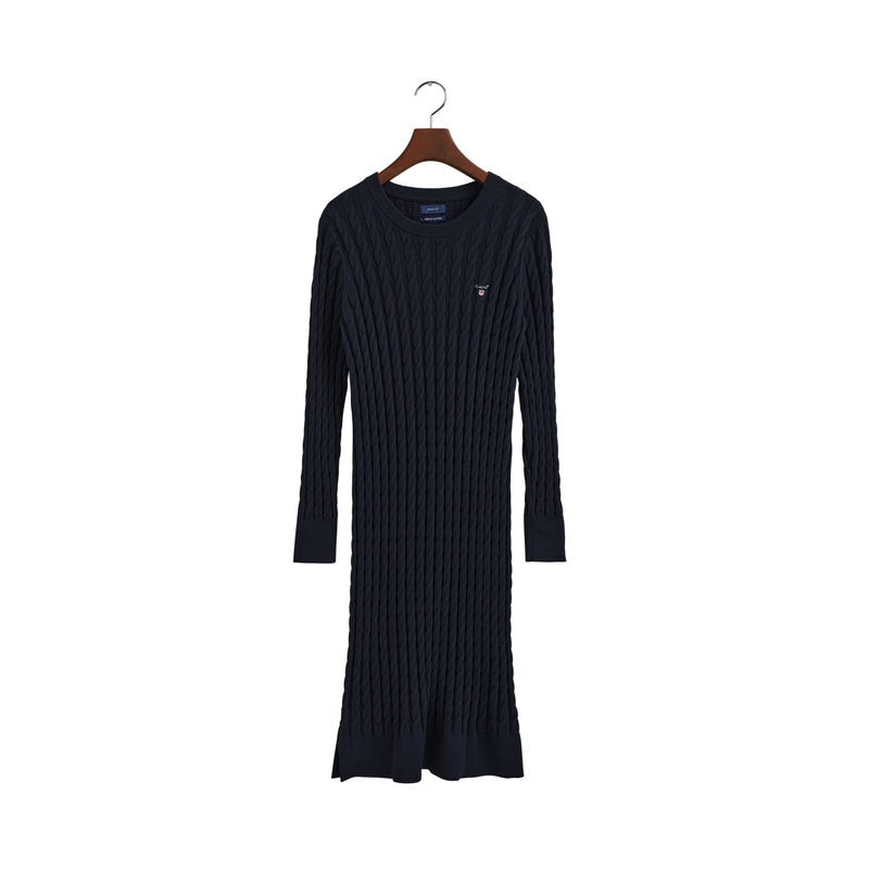 Twisted Cable Dress - Navy