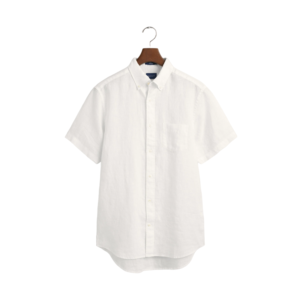 Reg Linen Ss Shirt - White