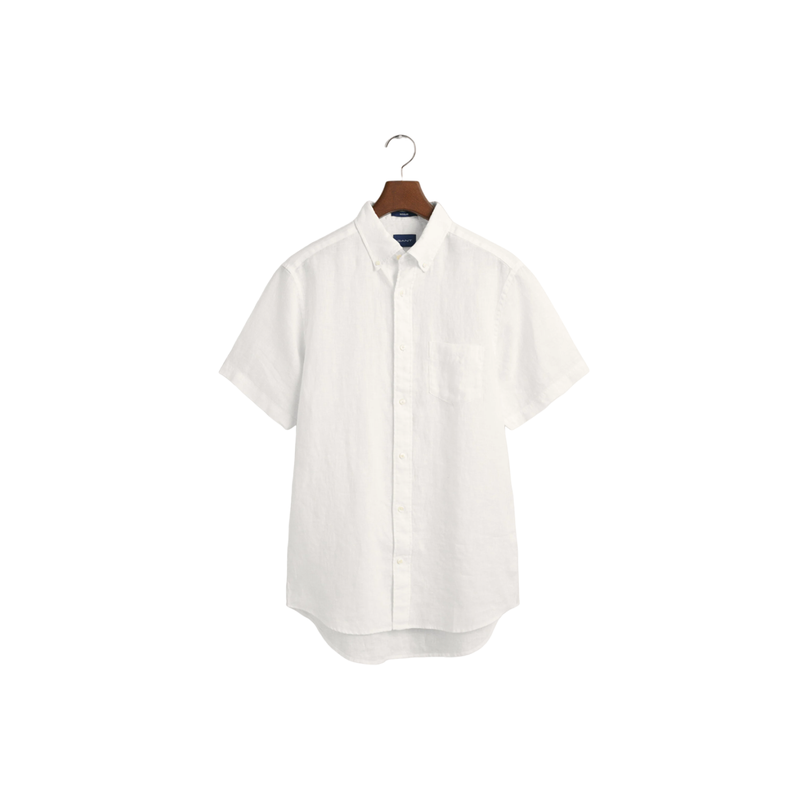 Reg Linen Ss Shirt - White