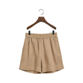 Linen Viscose Pull-On Shorts - Beige