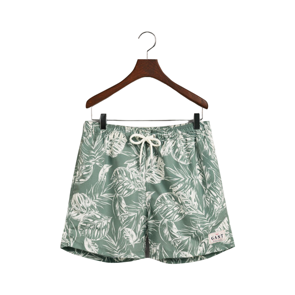 Cf Tropical Leaves Print Sw Shorts - Green