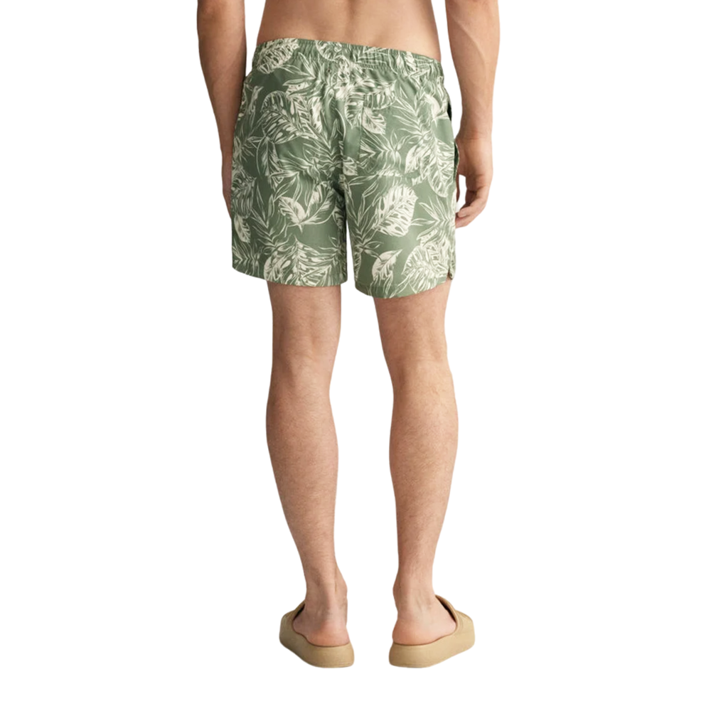 Cf Tropical Leaves Print Sw Shorts - Green