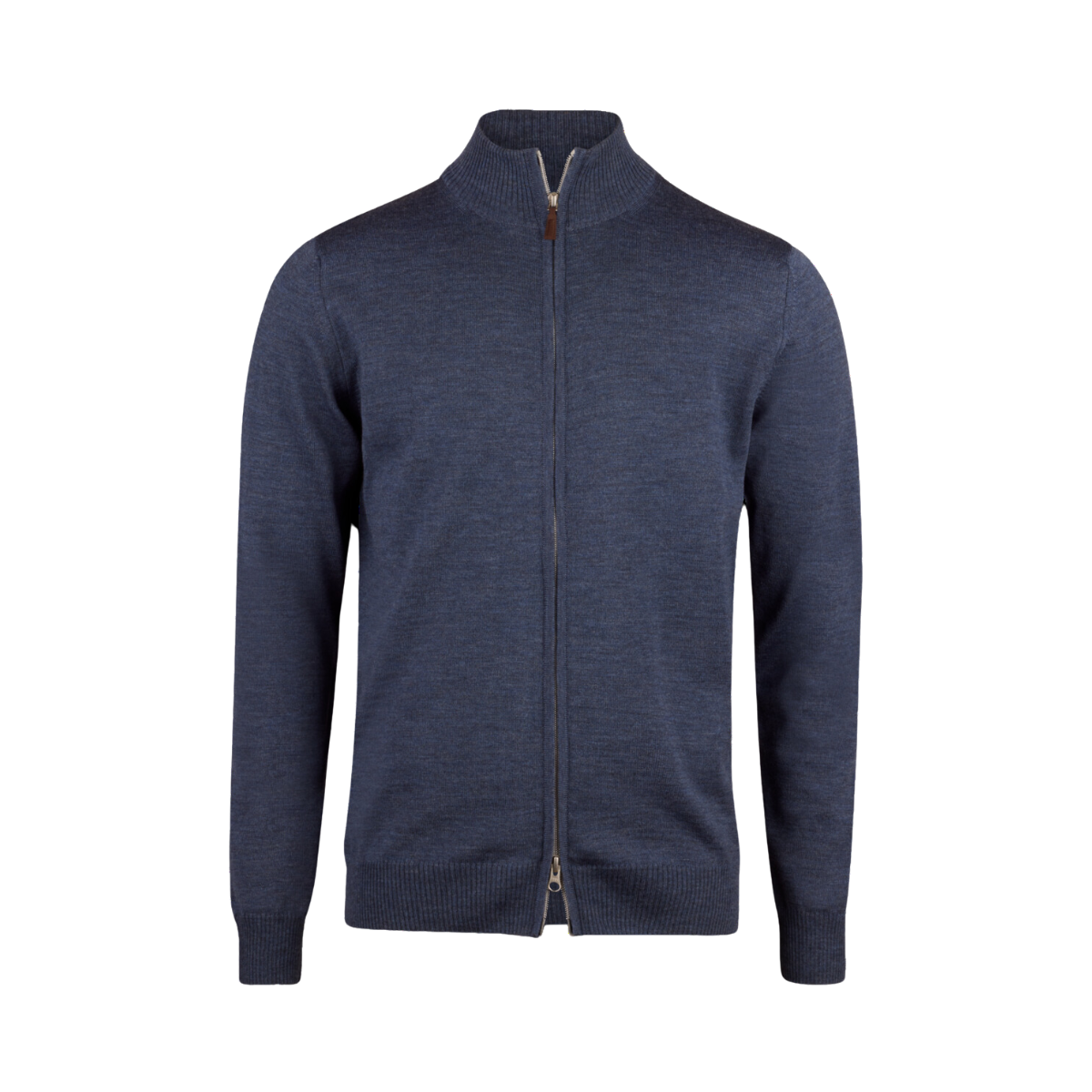 Cardigan Knitted Fullzip Merino - 160 Dark Blue