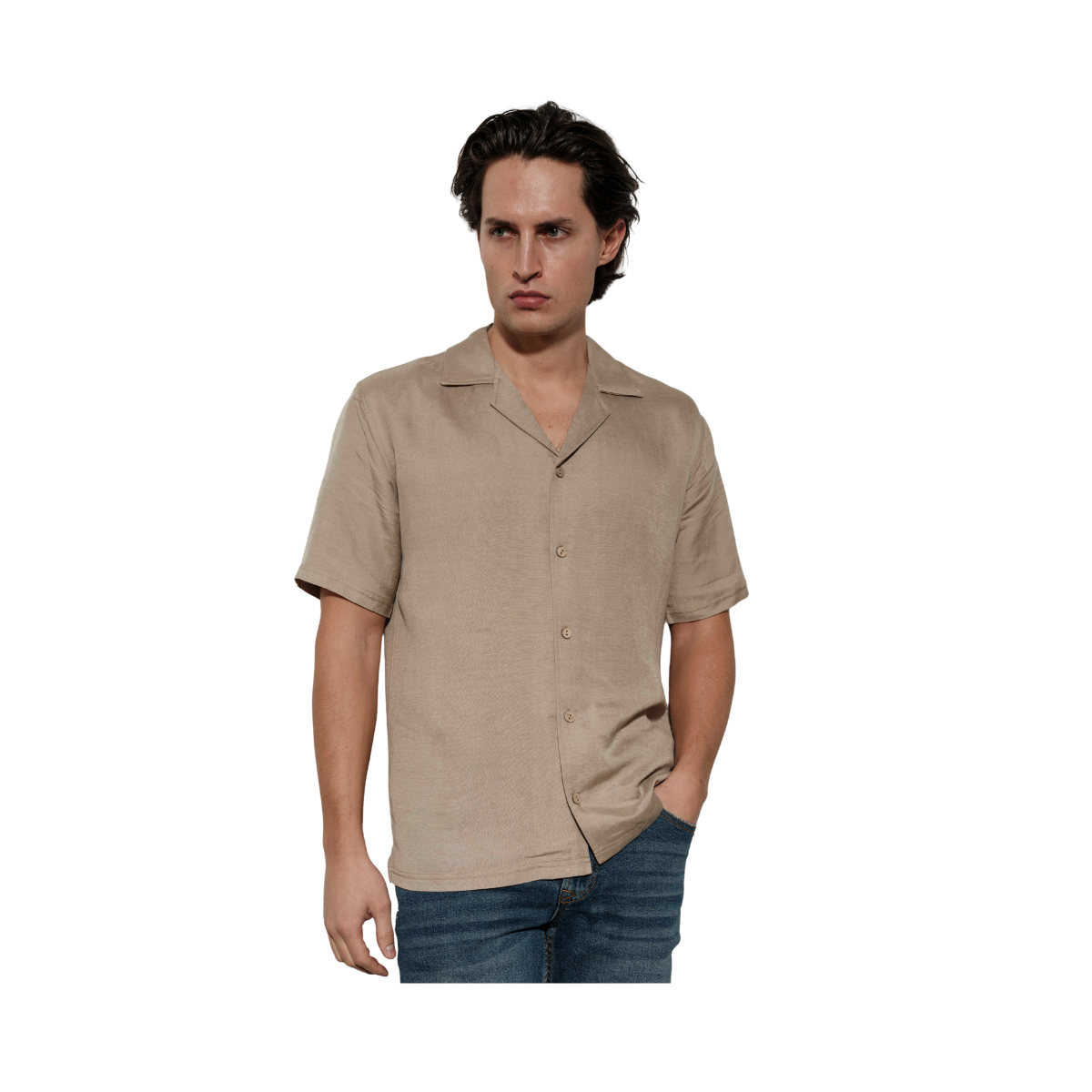 Elviro Linen S/S Shirt - Sand