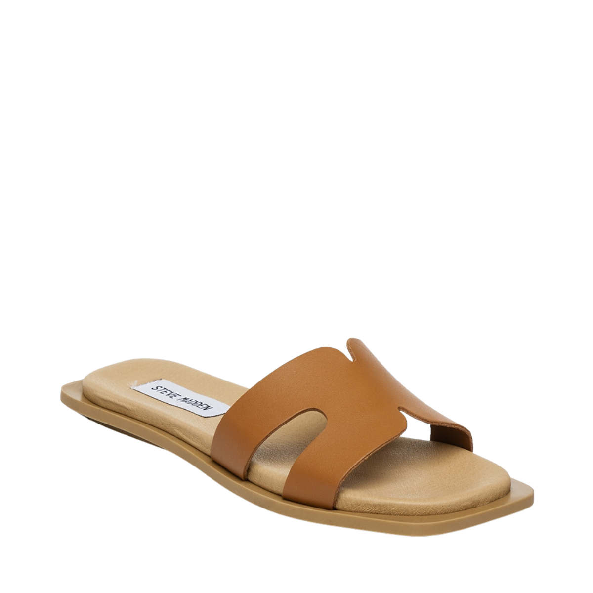 Sofia Slides - Leather cognac