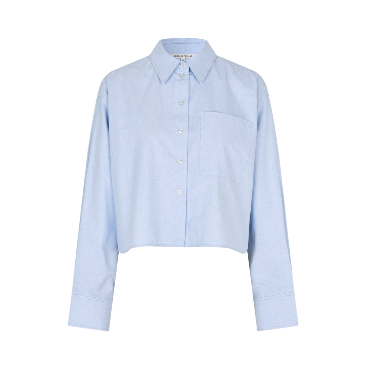 Baulo Cropped Shirt - 5117 Cashmere blue