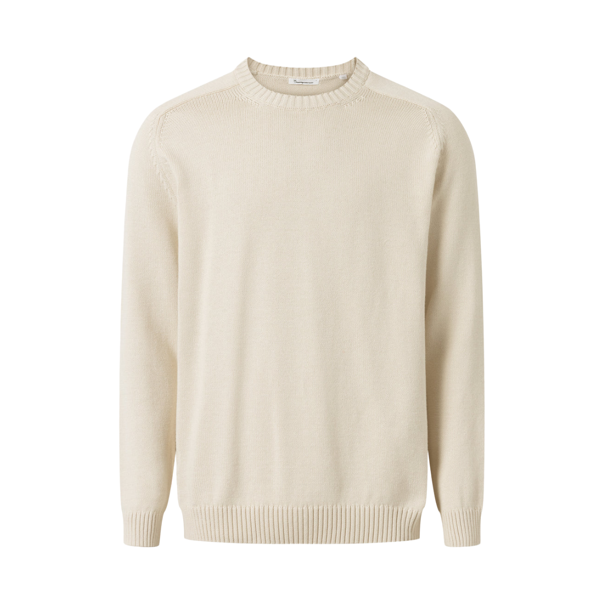 Plain Knitted Crewneck - Light feather gray