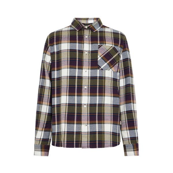 Dune Regular Checked Flannel Shirt - Blue check