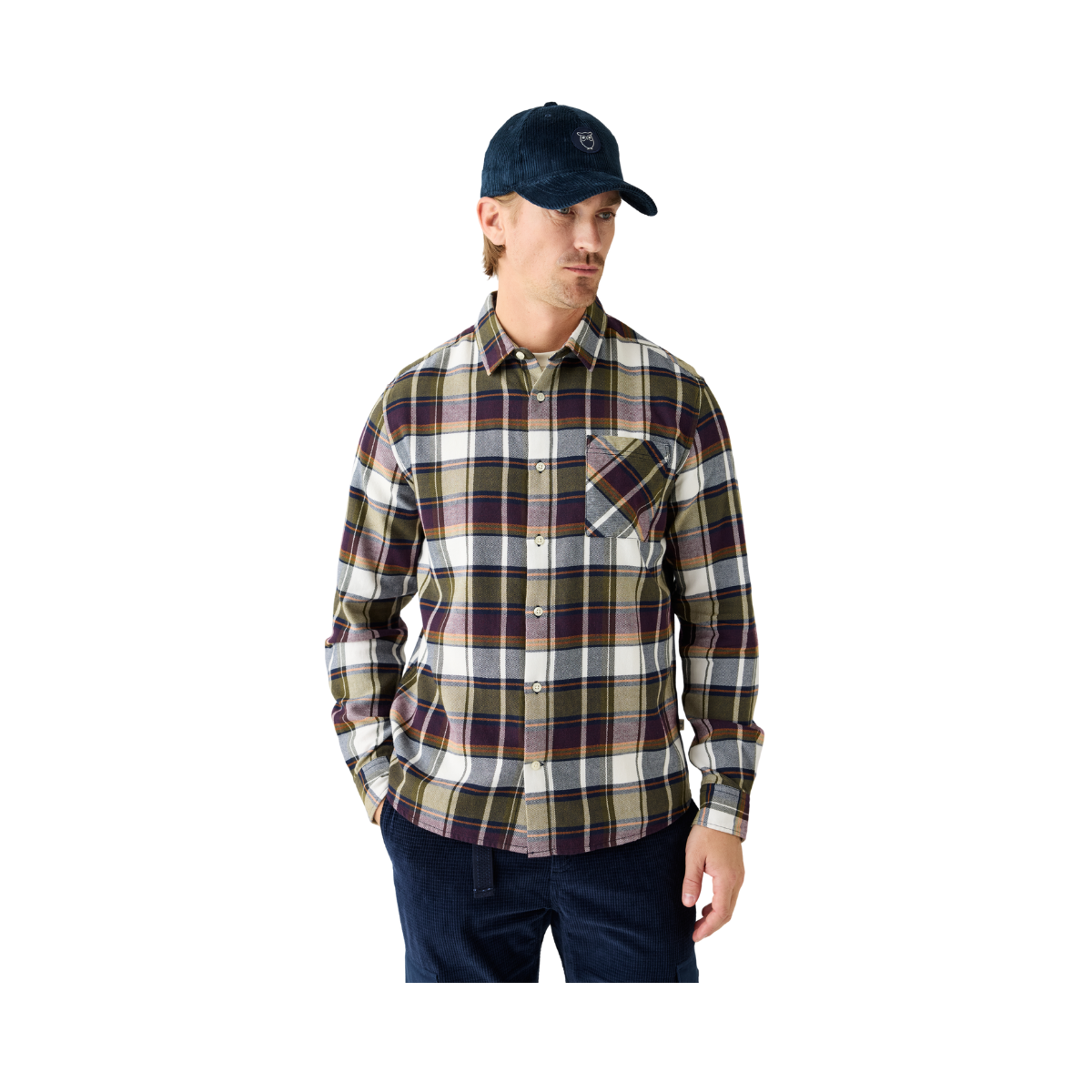 Reg Light Flannel Checkered Shirt - Blue check