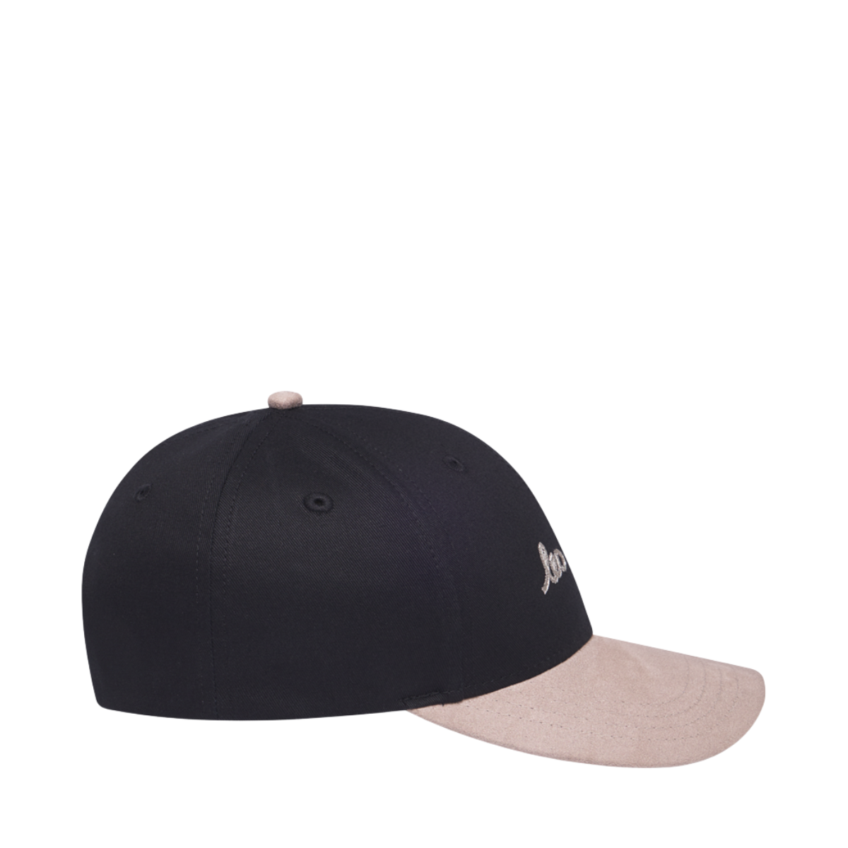 Brad Contrast Suede Baseball Cap - 100 Black