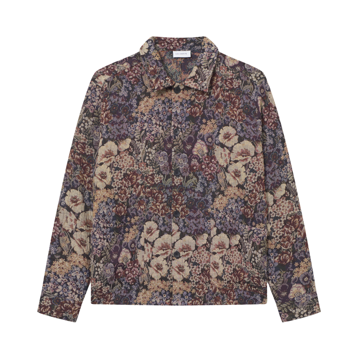 Hugh Jacquard Overshirt - 100 Black