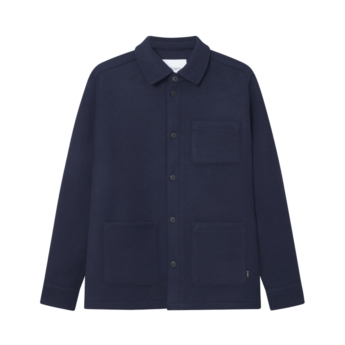 Jason Solid Wool Overshirt - Dark Navy