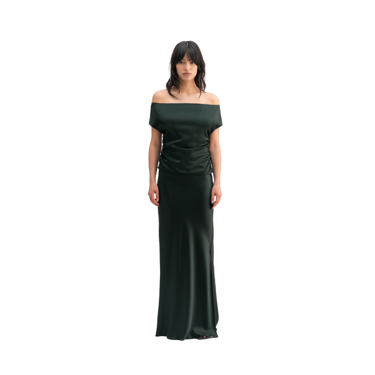 Hana Long Logo Skirt - 31 Deep Forest