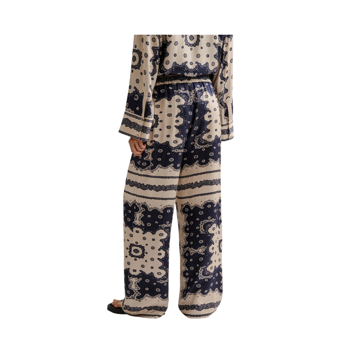 Bella satin look palazzo pants - Bandana