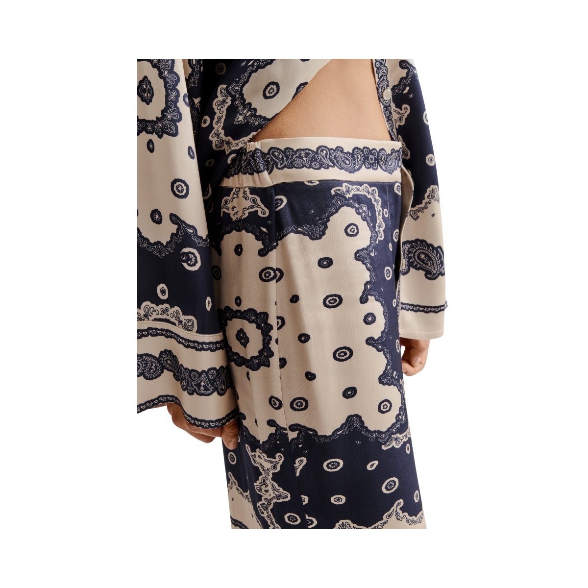 Bella satin look palazzo pants - Bandana