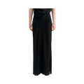 Hana Long Logo Skirt - Black