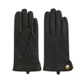 Buttoned Leather Gloves - 202 Deep Brown