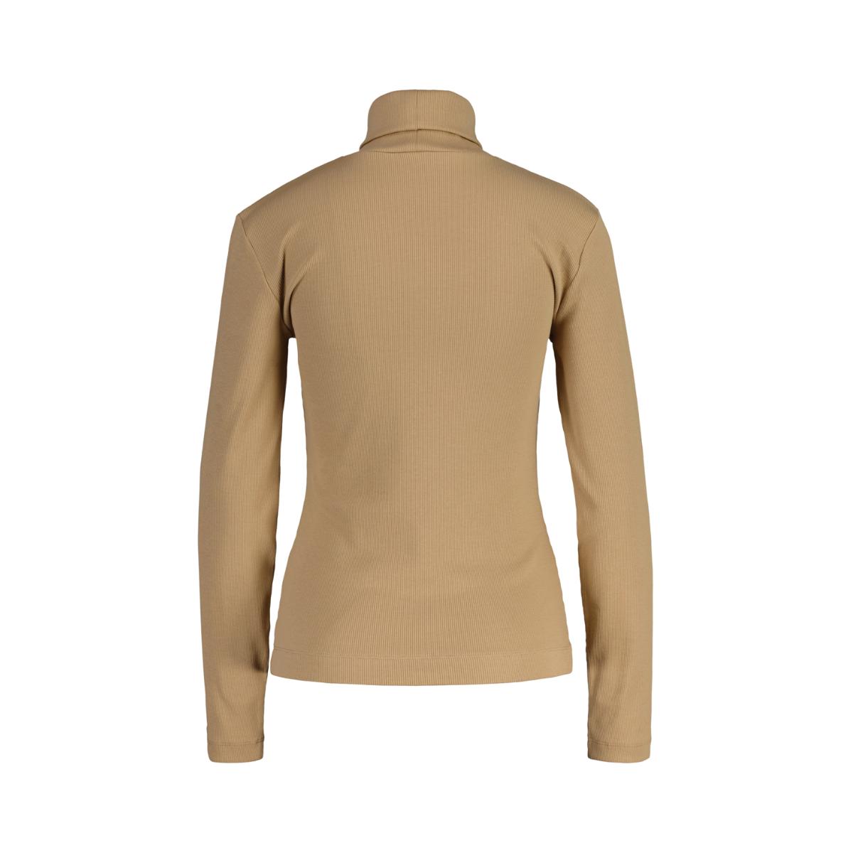 SLIM RIB TURTLENECK - Beige