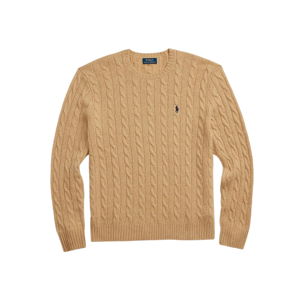 Cable-Knit Wool-Cashmere Sweater - Brown