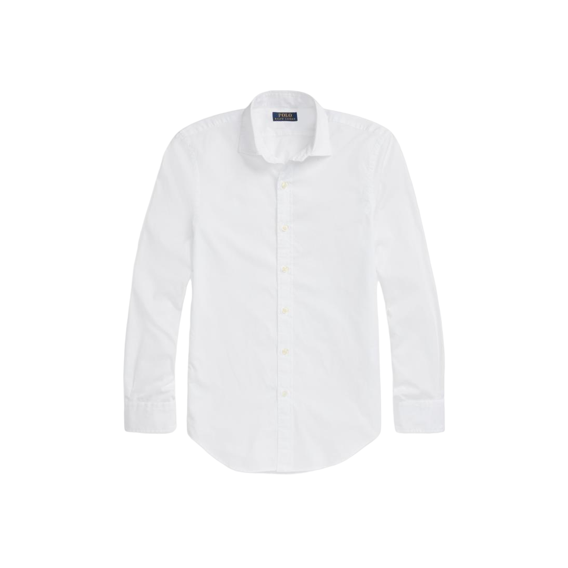 Slim Fit Garment-Dyed Twill Shirt - White