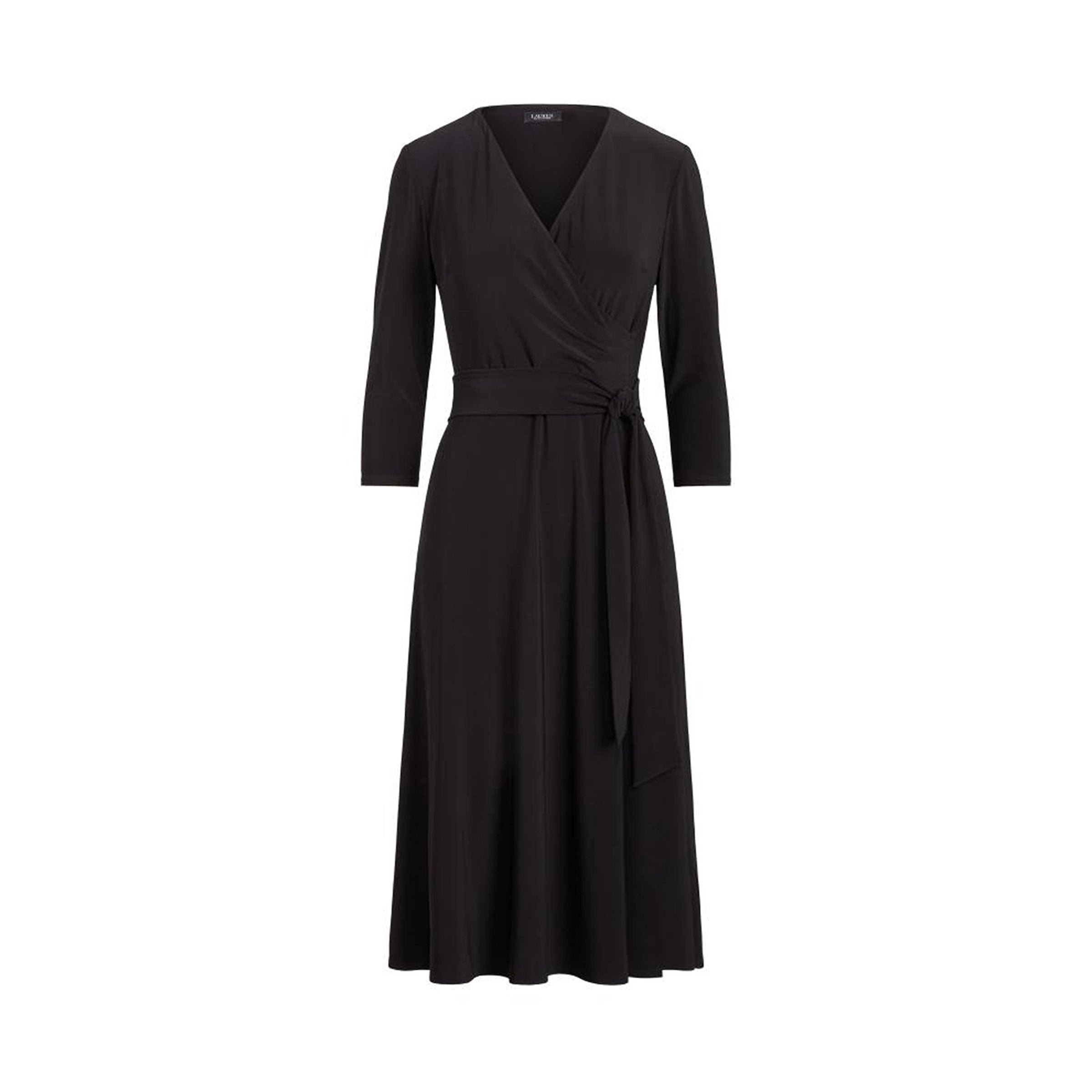 Carlyna 3/4 Sleeve Day Dress - Black