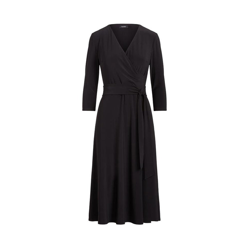 Carlyna 3/4 Sleeve Day Dress - Black