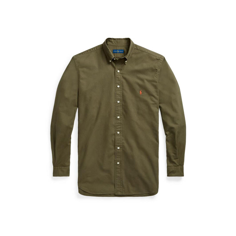 Custom Fit Garment-Dyed Oxford Shirt - Green