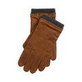 Leather Knit Glove - Brown