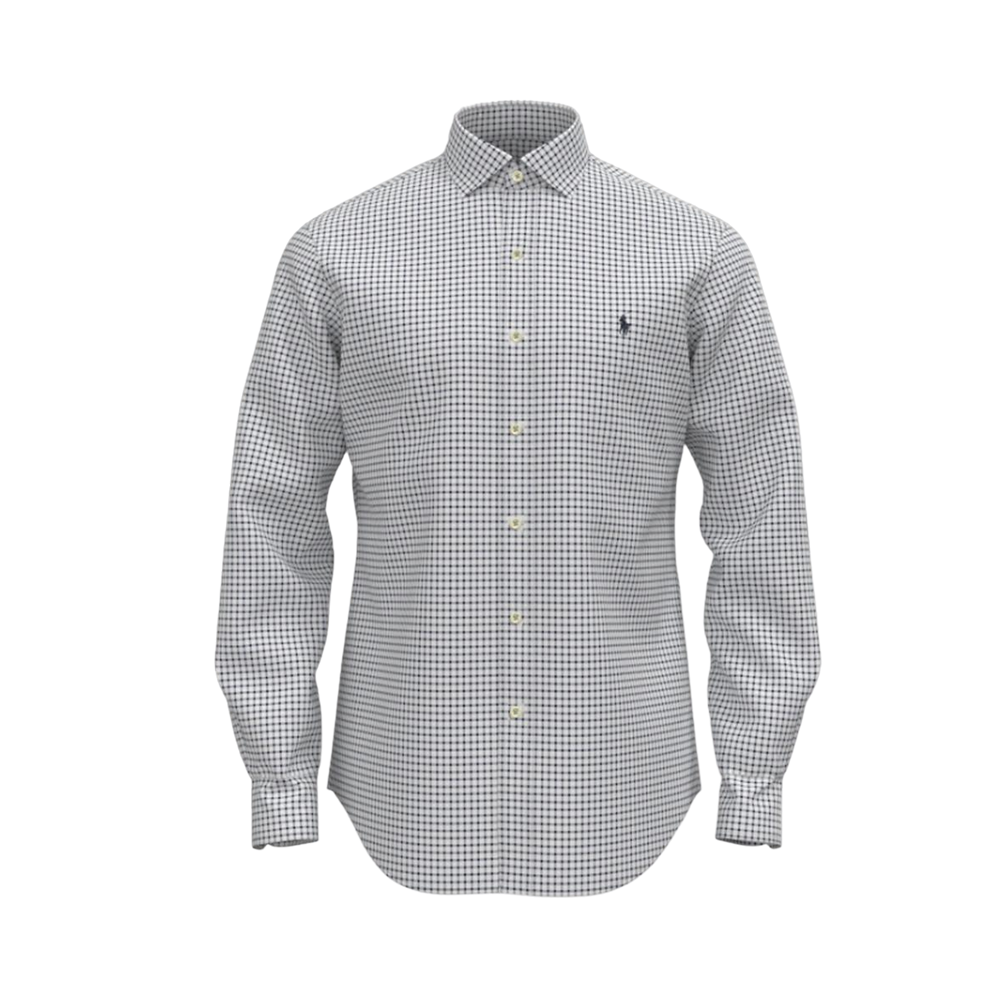 Slim Fit Long Sleeve Dressed Shirt - Navy