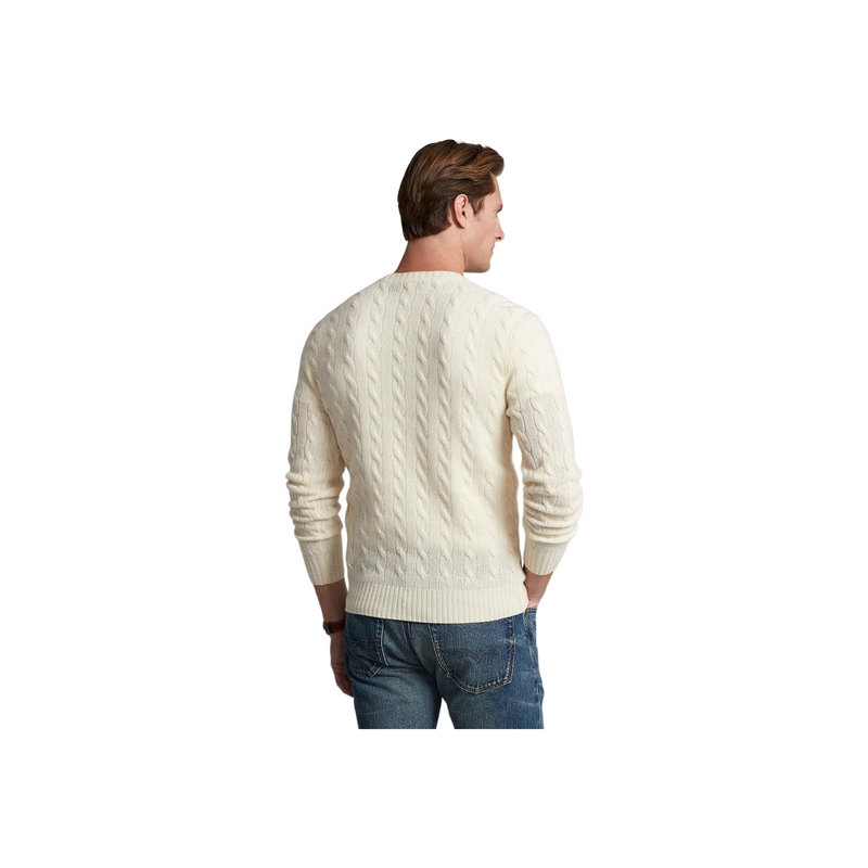 Cable-Knit Wool-Cashmere Sweater - White