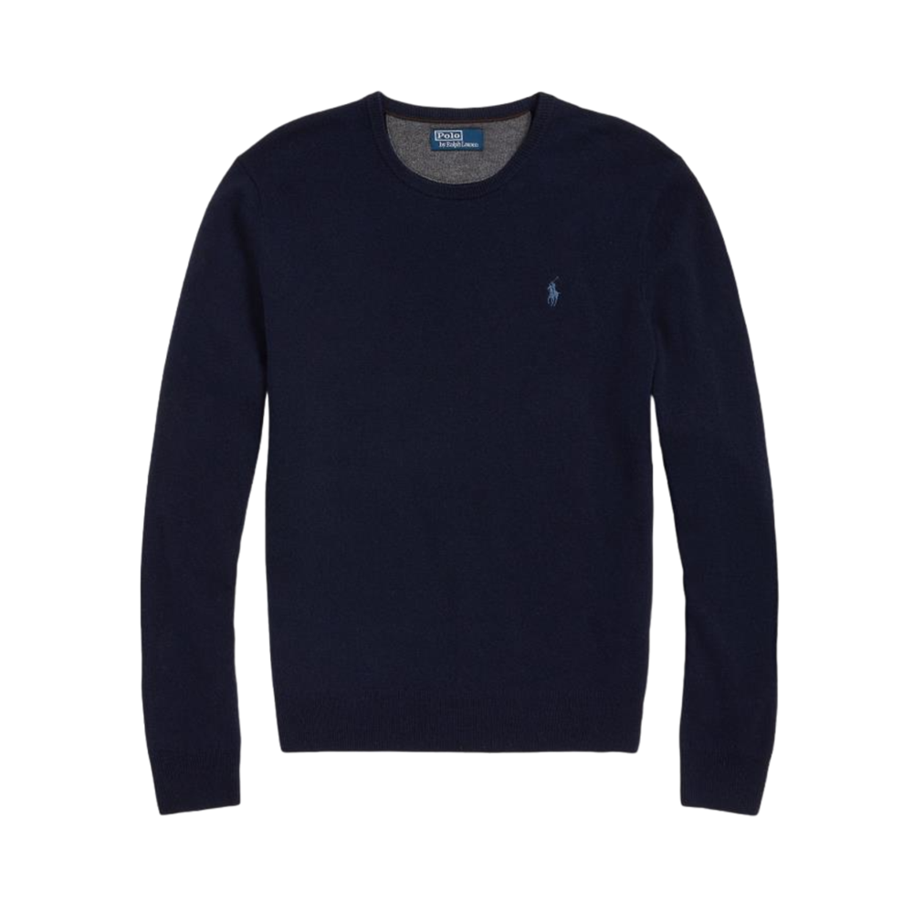 Wool Crewneck Sweater - Navy