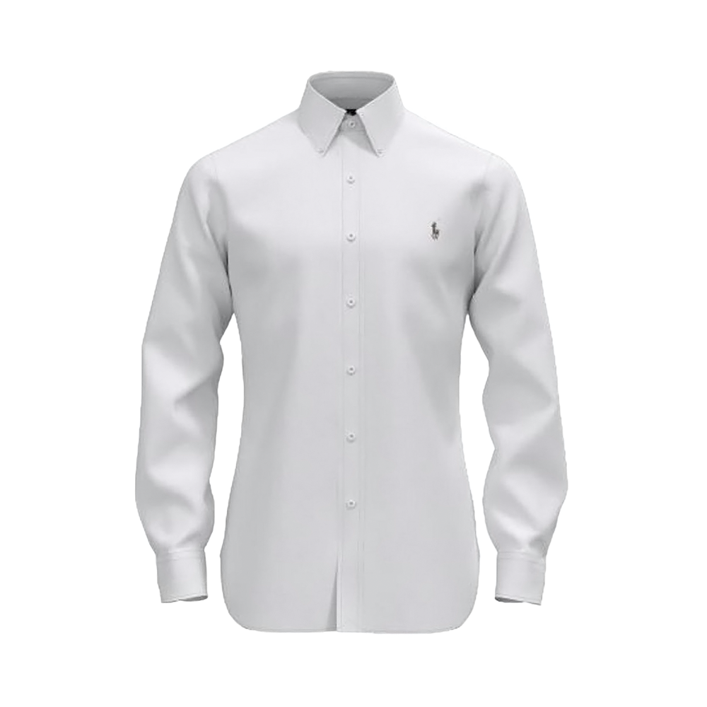 Custom Fit LONG SLEEVE Dress Oxford Shirt - White