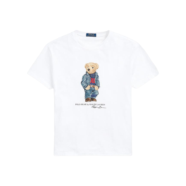 Classic Fit Polo Bear Jersey T-Shirt - White