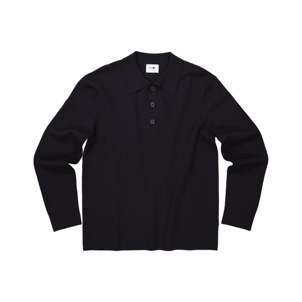 Harald Knitted Polo - Navy