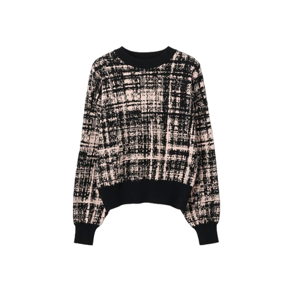 Fiore Check Sweater - Pink