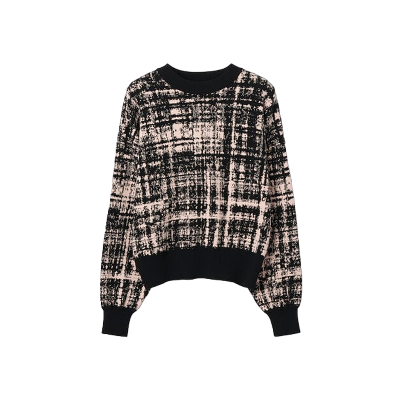 Fiore Check Sweater - Pink