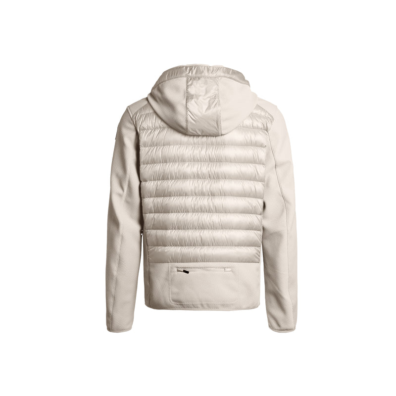 Nolan Fleece/Nylon Hooded Jacket - White
