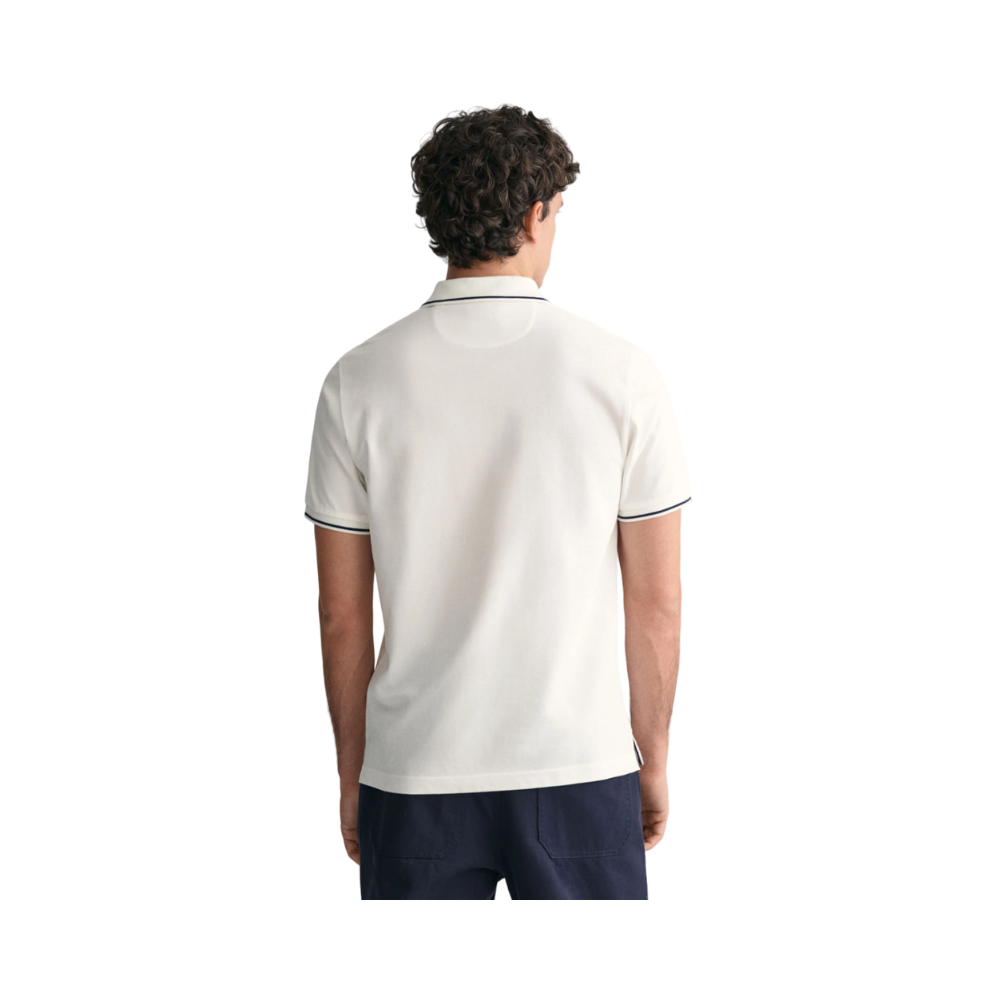 Tipping SS Pique Polo - White