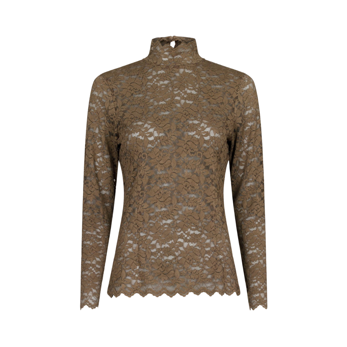 Liza Laceflower Blouse - Brown