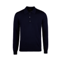 Knitted Polo Shirt Merino Wool - Navy