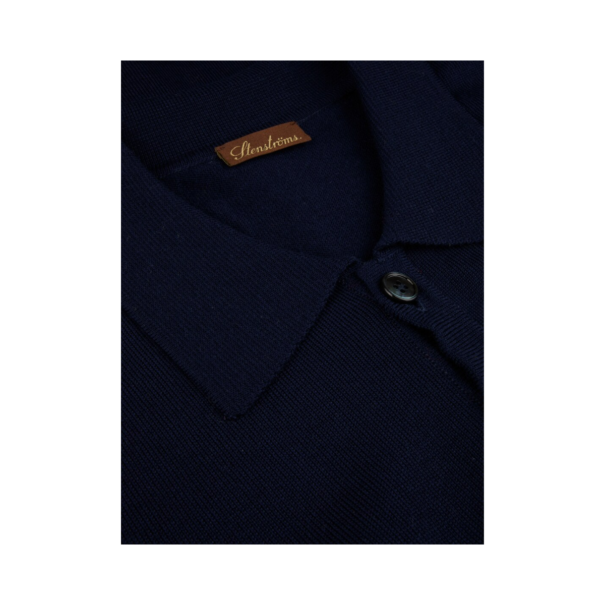 Knitted Polo Shirt Merino Wool - Navy