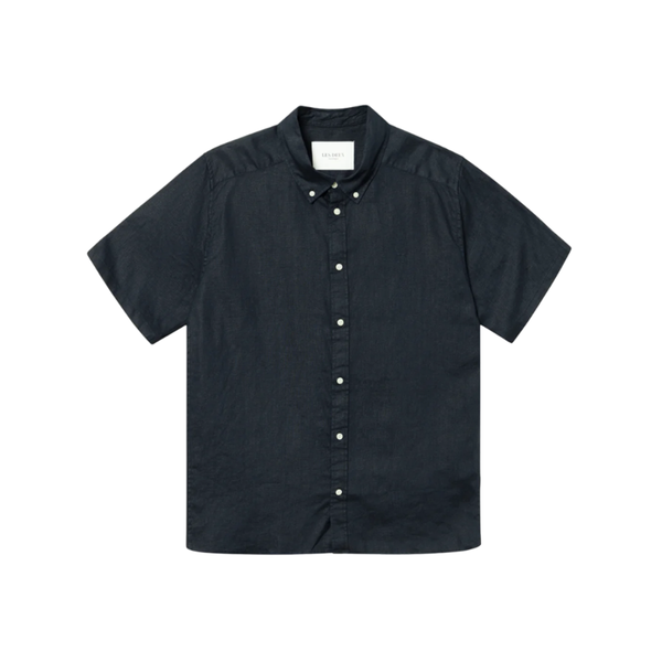 Kris Linen SS Shirt - Navy