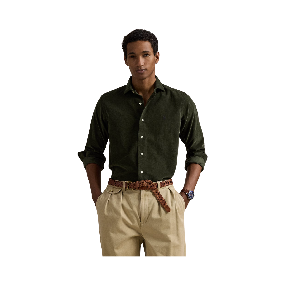 Long Sleeve Sport Shirt - Estate Olive