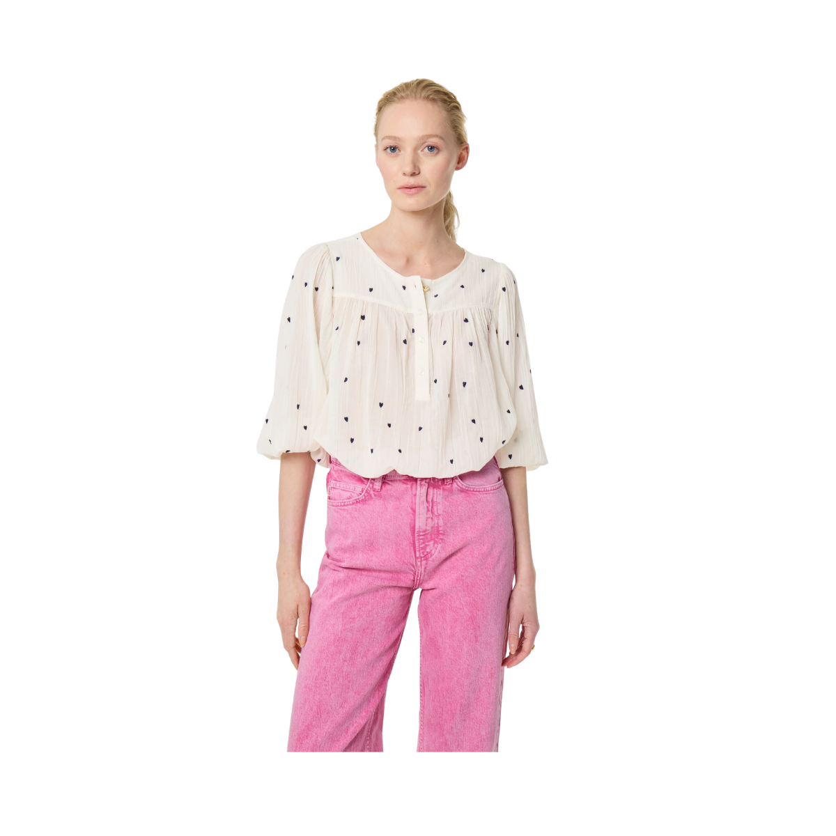 Bindi Top - Cosy White/Black